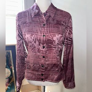 Coldwater Creek Textured Light Snap Jacket Size Medium